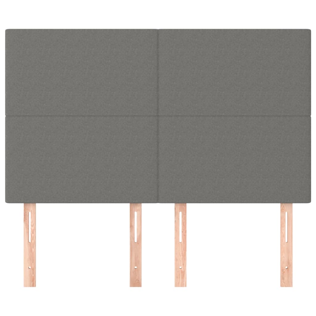 vidaXL Zagłówek ciemnoszary 144x5x118/128 cm materiał