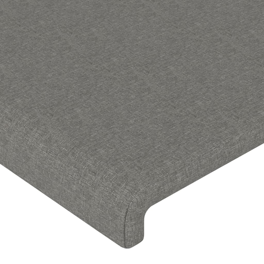 vidaXL Zagłówek ciemnoszary 144x5x118/128 cm materiał