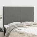 vidaXL Zagłówek ciemnoszary 144x5x118/128 cm materiał