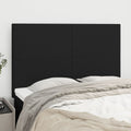 vidaXL Zagłówek czarny 144x5x118/128 cm materiał