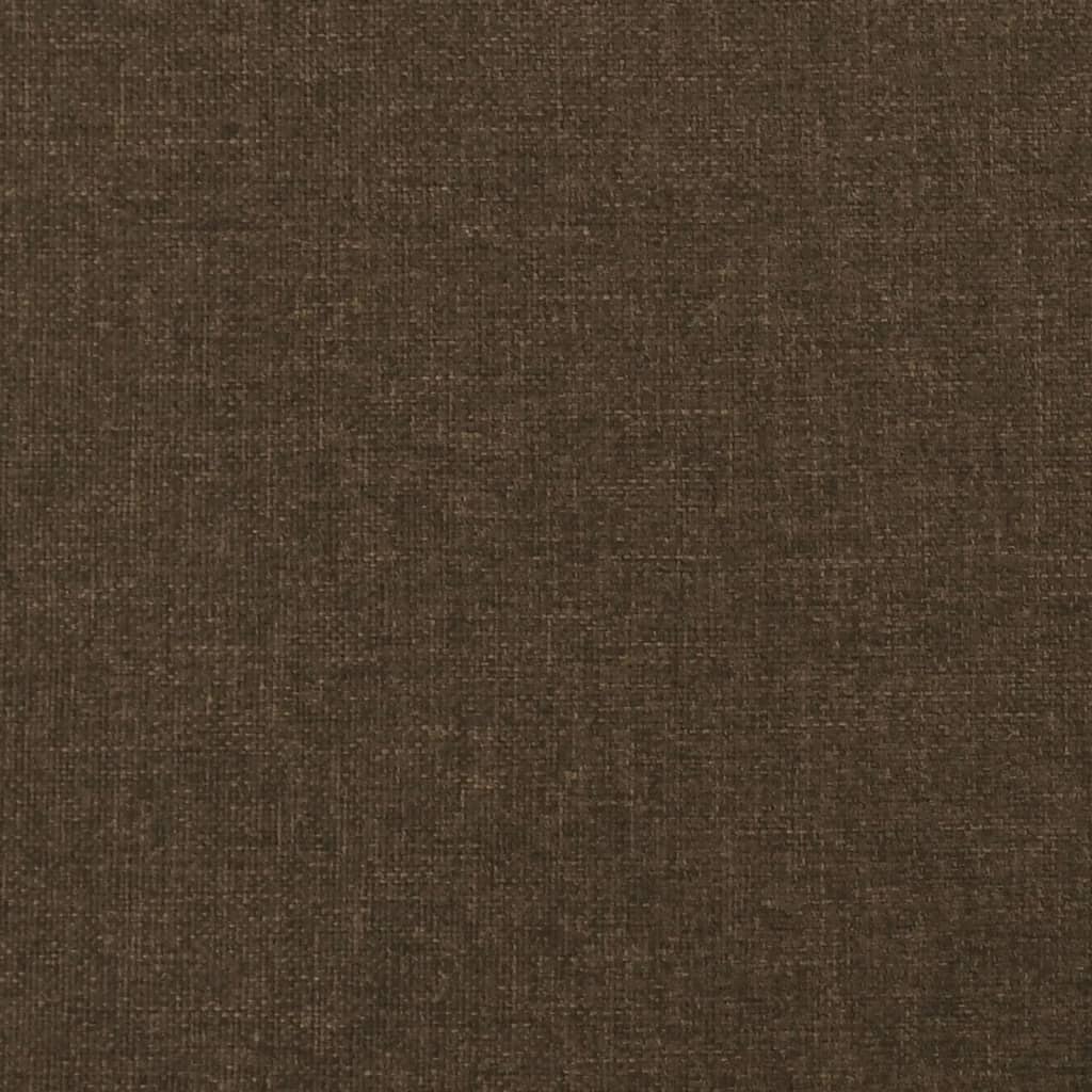 vidaXL Zagłówek ciemnobrązowy 144x5x118/128 cm tkanina