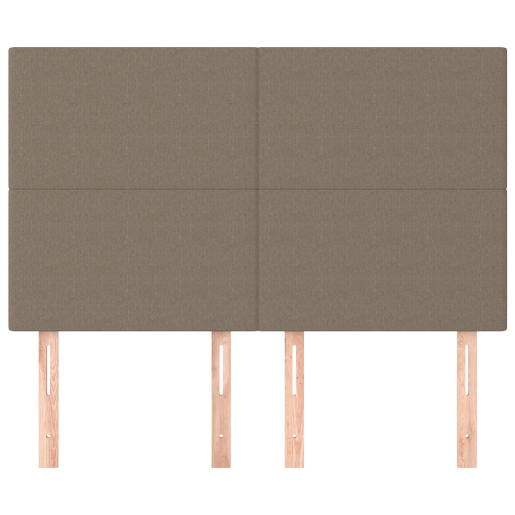 vidaXL Zagłówek taupe 144x5x118/128 cm materiał