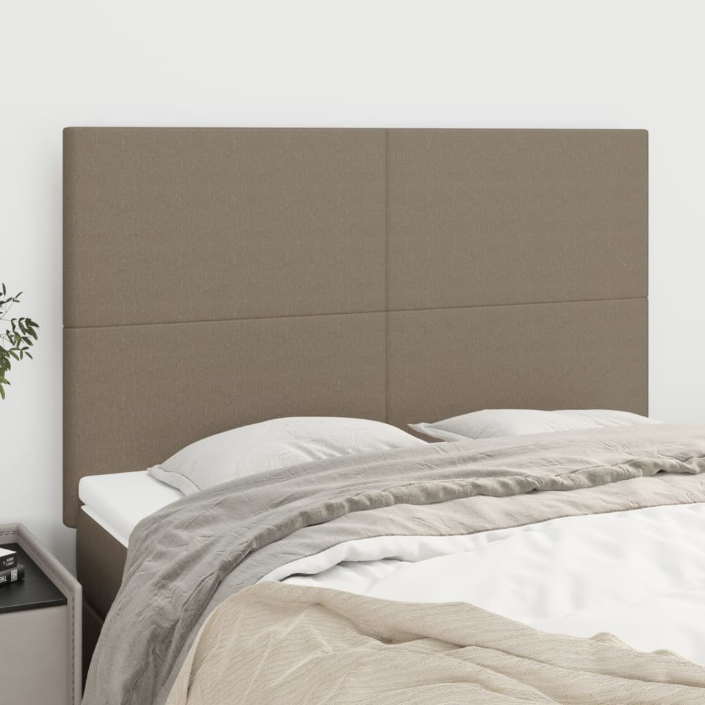 vidaXL Zagłówek taupe 144x5x118/128 cm materiał