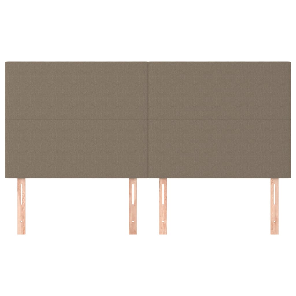 vidaXL Zagłówek taupe 160x5x118/128 cm materiał