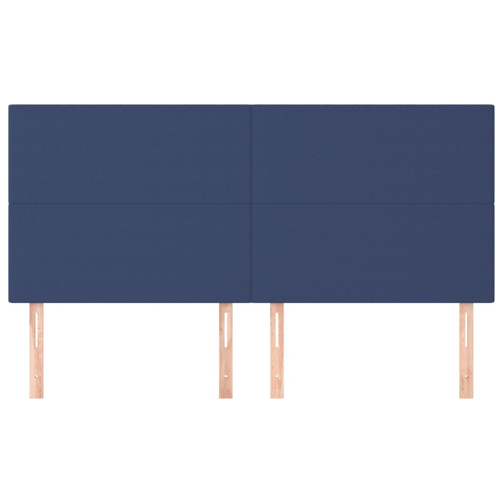vidaXL Zagłówek niebieski 160x5x118/128 cm tkanina