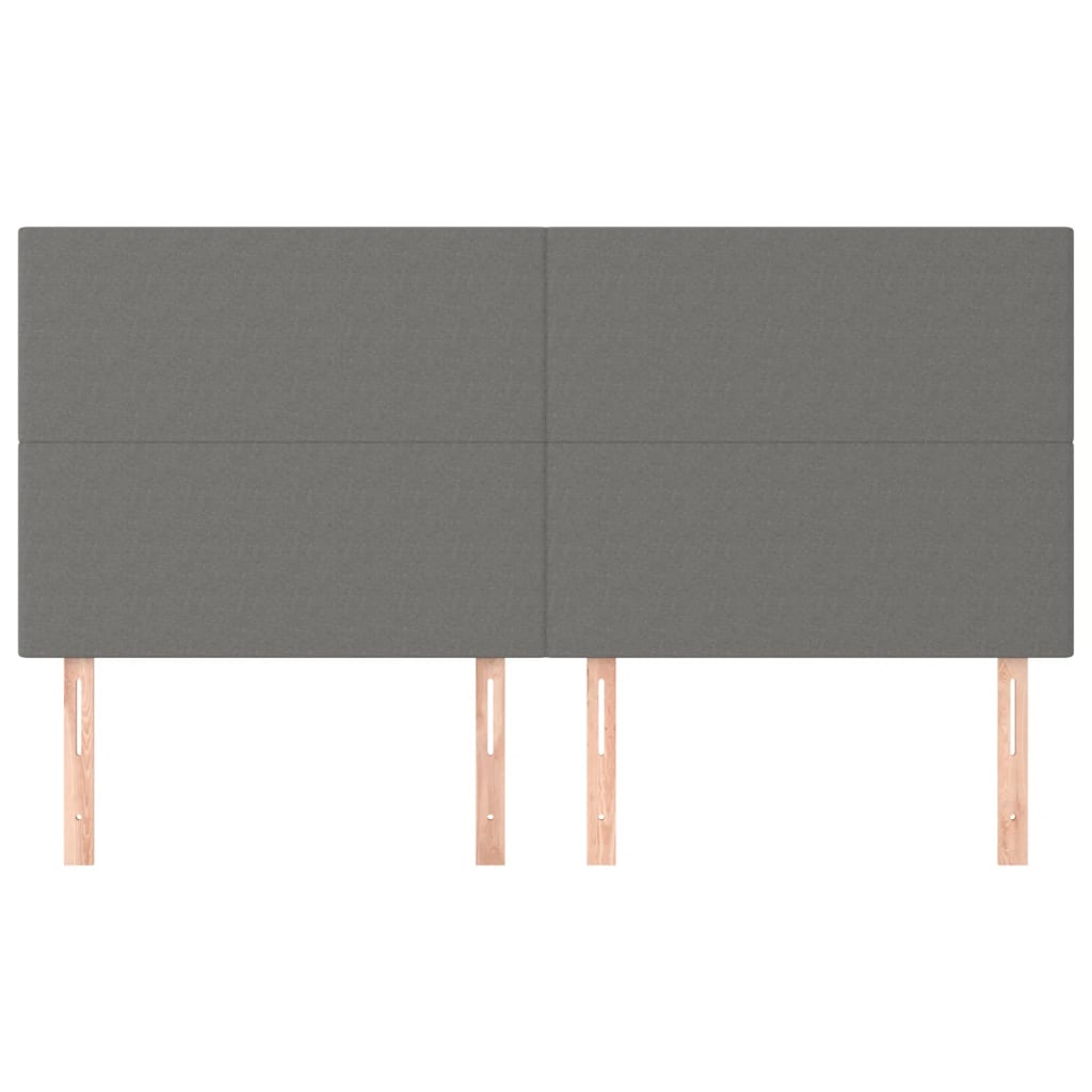 vidaXL Zagłówek ciemnoszary 180x5x118/128 cm materiał