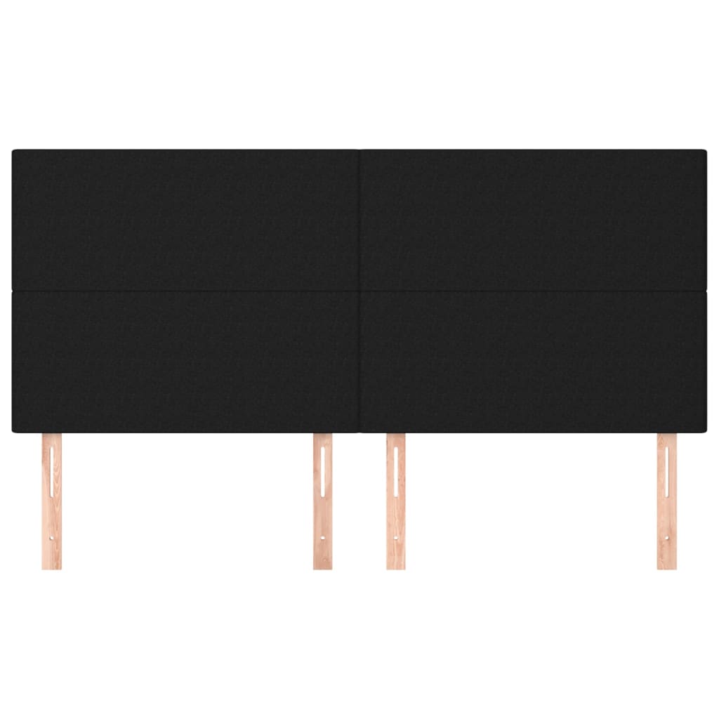 vidaXL Zagłówek czarny 180x5x118/128 cm tkanina