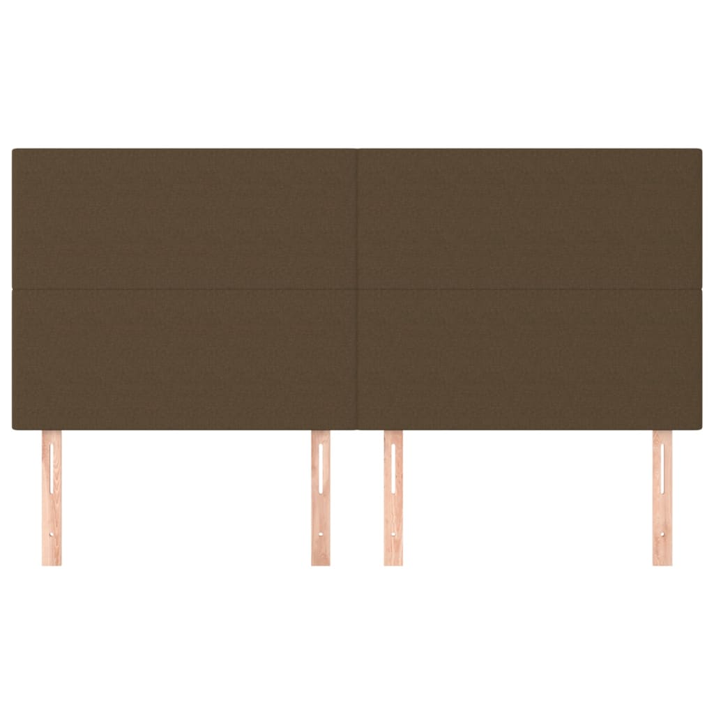 vidaXL Zagłówek ciemnobrązowy 180x5x118/128 cm tkanina
