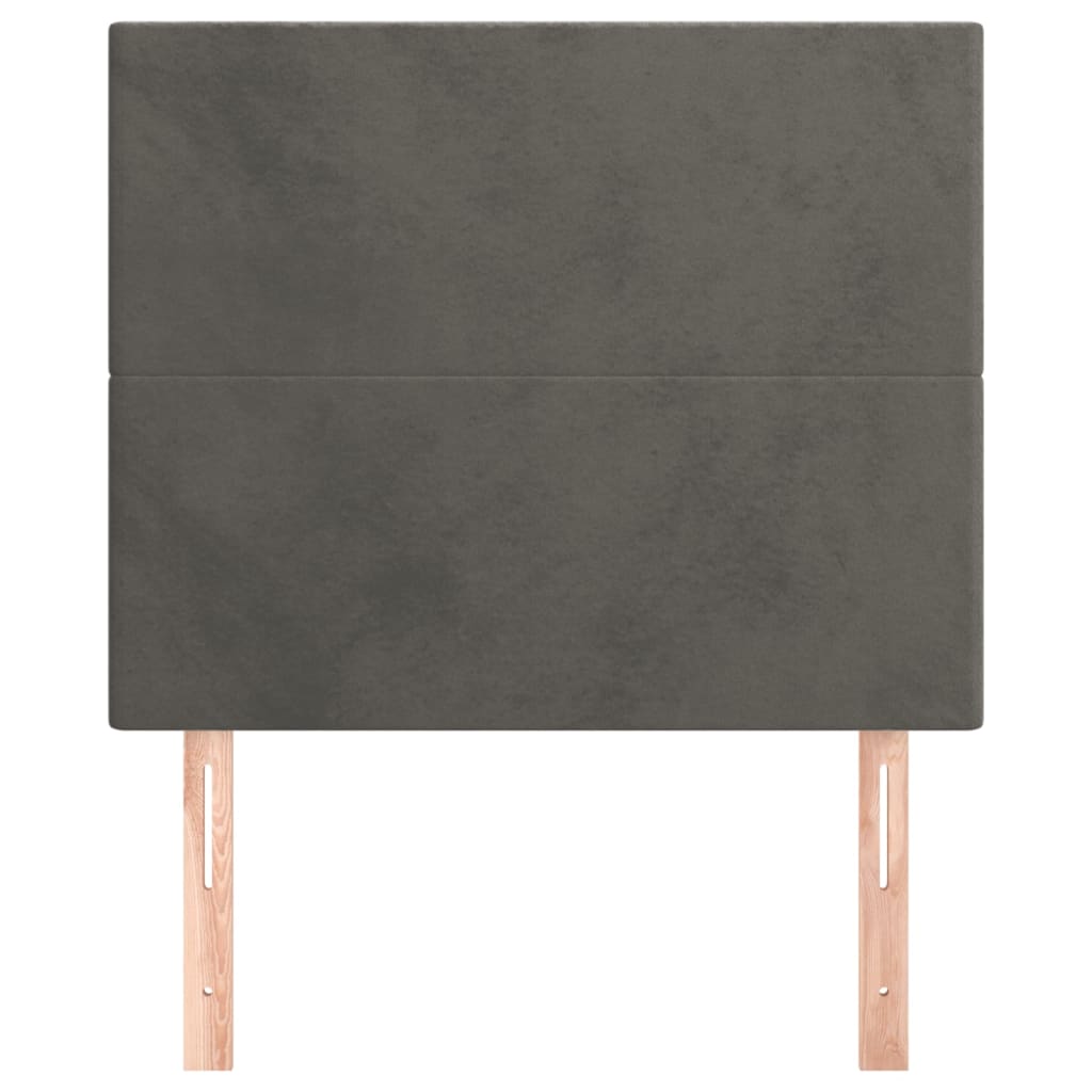 vidaXL Zagłówek ciemnoszary 80x5x118/128 cm aksamit
