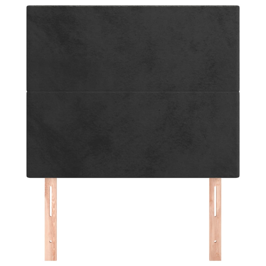 vidaXL Zagłówek czarny 80x5x118/128 cm aksamit