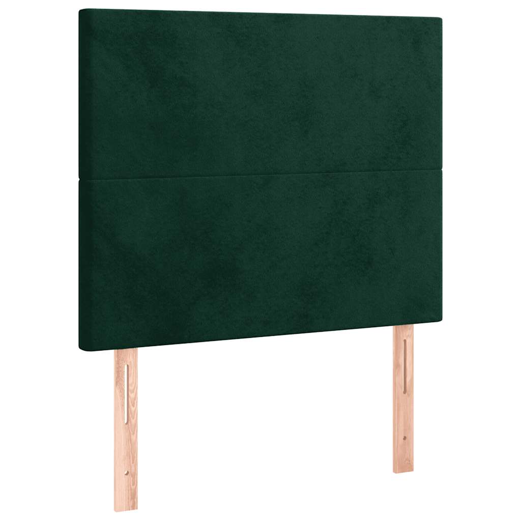 vidaXL Zagłówek ciemnozielony 80x5x118/128 cm aksamit
