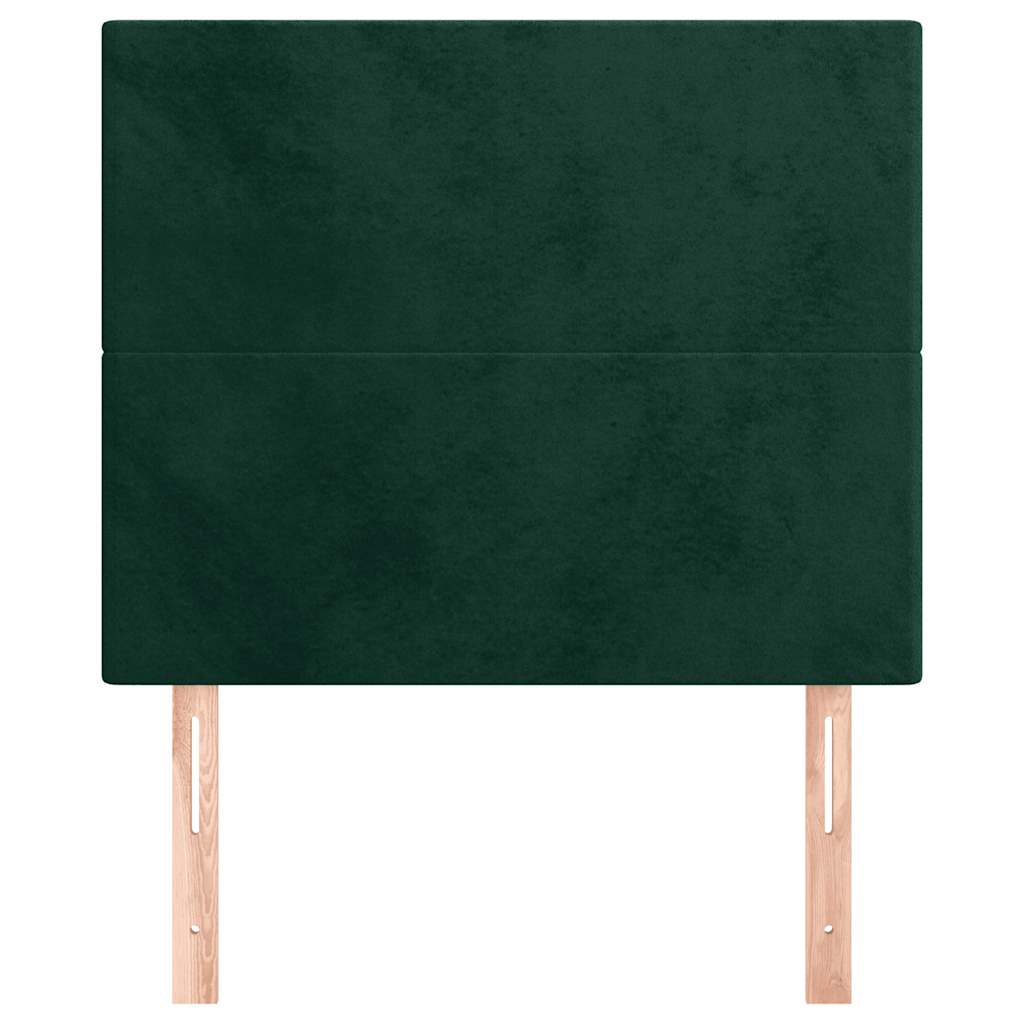 vidaXL Zagłówek ciemnozielony 80x5x118/128 cm aksamit