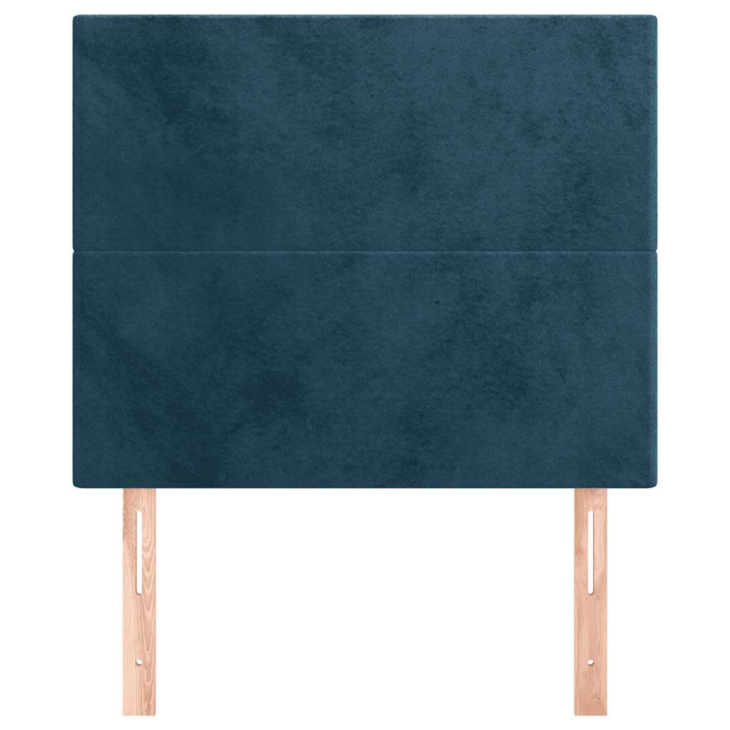 vidaXL Zagłówek granatowy 80x5x118/128 cm aksamit
