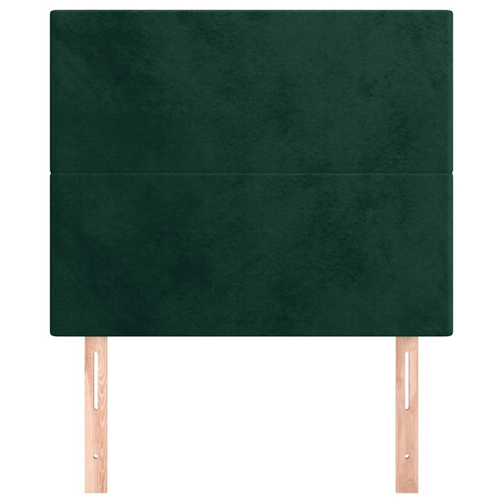 vidaXL Zagłówek ciemnozielony 90x5x118/128 cm aksamit