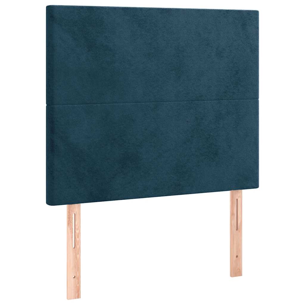 vidaXL Zagłówek granatowy 90x5x118/128 cm aksamit