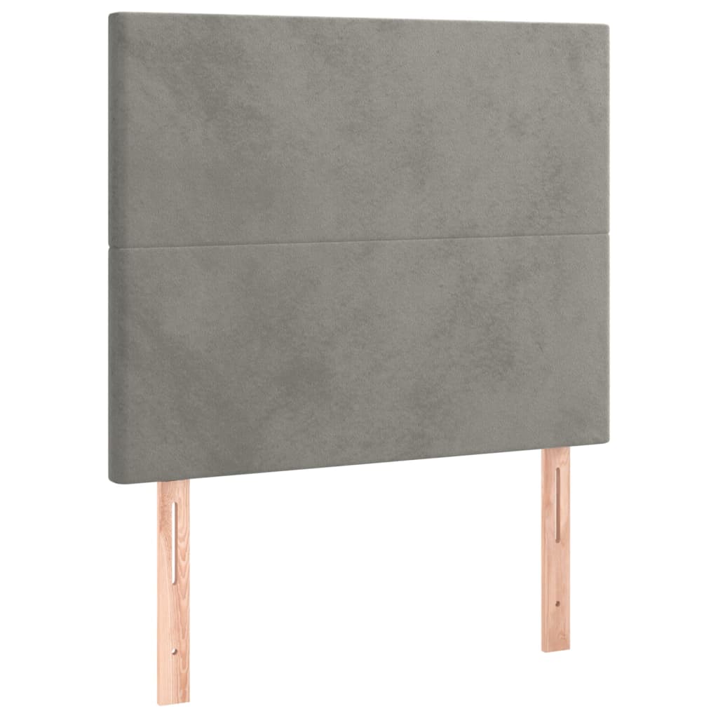 vidaXL Zagłówek jasnoszary 100x5x118/128 cm aksamit