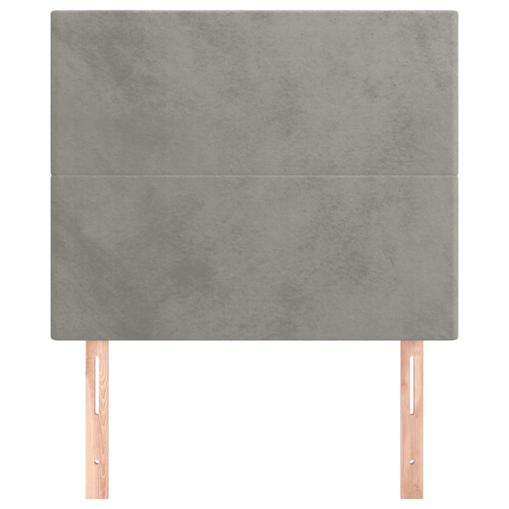 vidaXL Zagłówek jasnoszary 100x5x118/128 cm aksamit