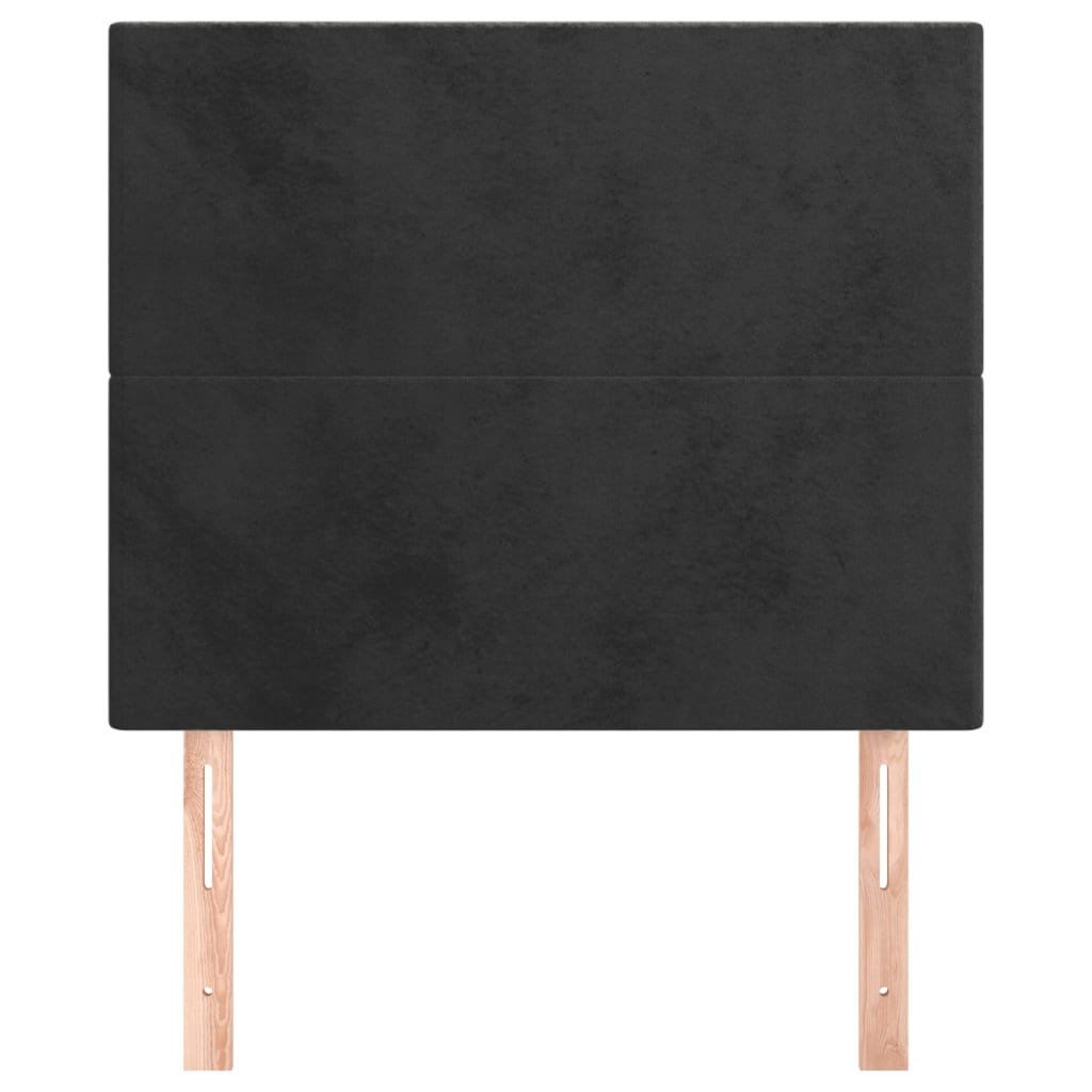 vidaXL Zagłówek czarny 100x5x118/128 cm aksamit