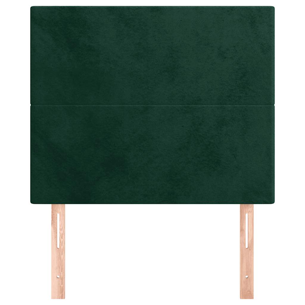 vidaXL Zagłówek ciemnozielony 100x5x118/128 cm aksamit