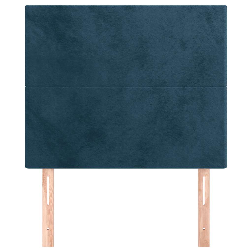 vidaXL Zagłówek granatowy 100x5x118/128 cm aksamit