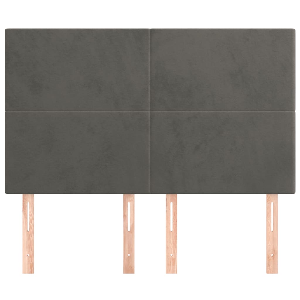 vidaXL Zagłówek ciemnoszary 144x5x118/128 cm aksamit