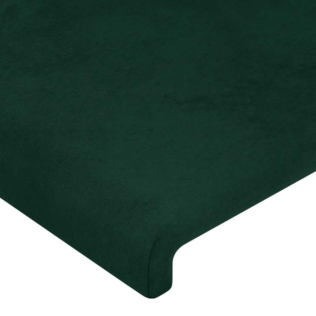 vidaXL Zagłówek ciemnozielony 160x5x118/128 cm aksamit
