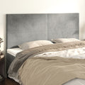 vidaXL Zagłówek jasnoszary 180x5x118/128 cm aksamit
