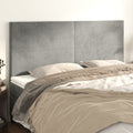 vidaXL Zagłówek jasnoszary 200x5x118/128 cm aksamit