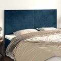 vidaXL Zagłówek granatowy 200x5x118/128 cm aksamit