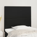 vidaXL Zagłówek czarny 80x5x118/128 cm skóra ekologiczna