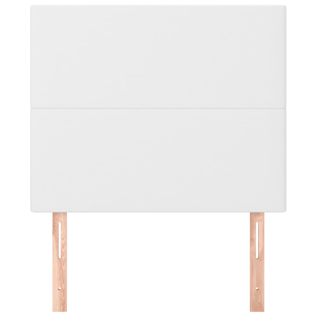 vidaXL Zagłówek biały 80x5x118/128 cm skóra ekologiczna