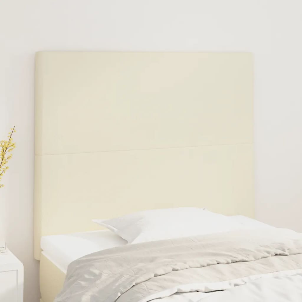 vidaXL Zagłówek kremowy 80x5x118/128 cm skóra ekologiczna
