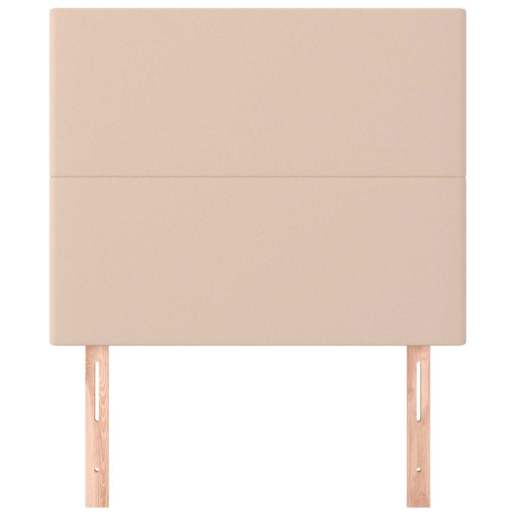 vidaXL Zagłówek cappuccino 80x5x118/128 cm skóra ekologiczna