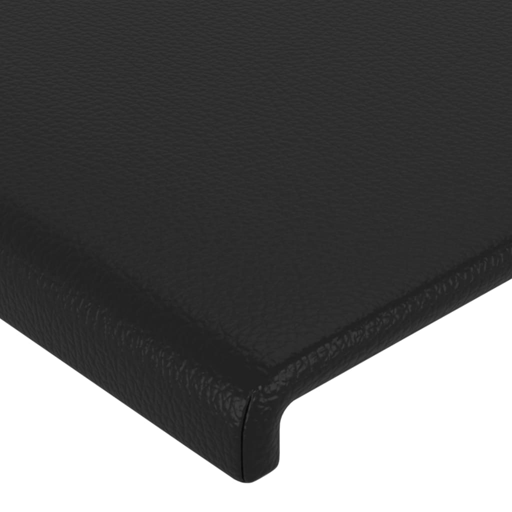 vidaXL Zagłówek czarny 90x5x118/128 cm skóra ekologiczna