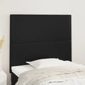 vidaXL Zagłówek czarny 90x5x118/128 cm skóra ekologiczna