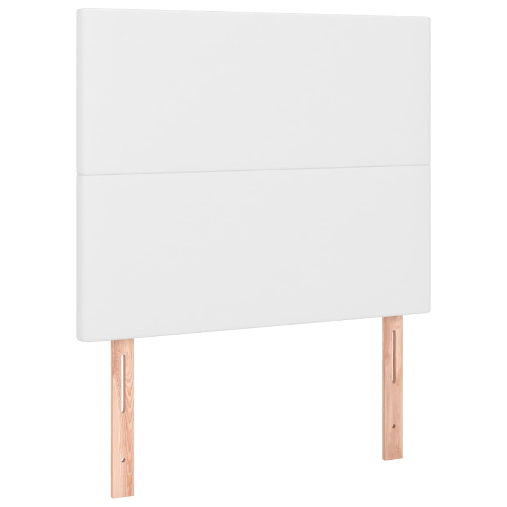 vidaXL Zagłówek biały 90x5x118/128 cm skóra ekologiczna