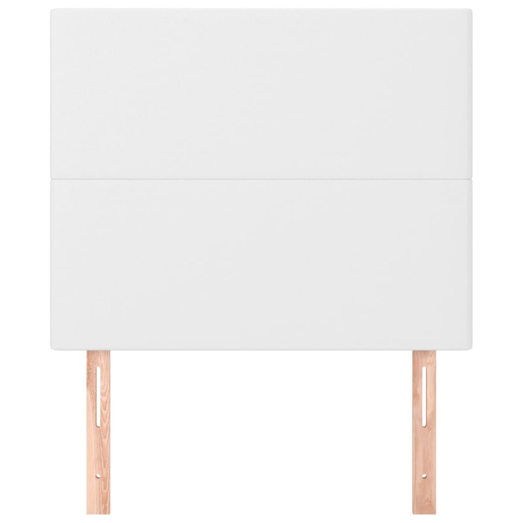 vidaXL Zagłówek biały 90x5x118/128 cm skóra ekologiczna