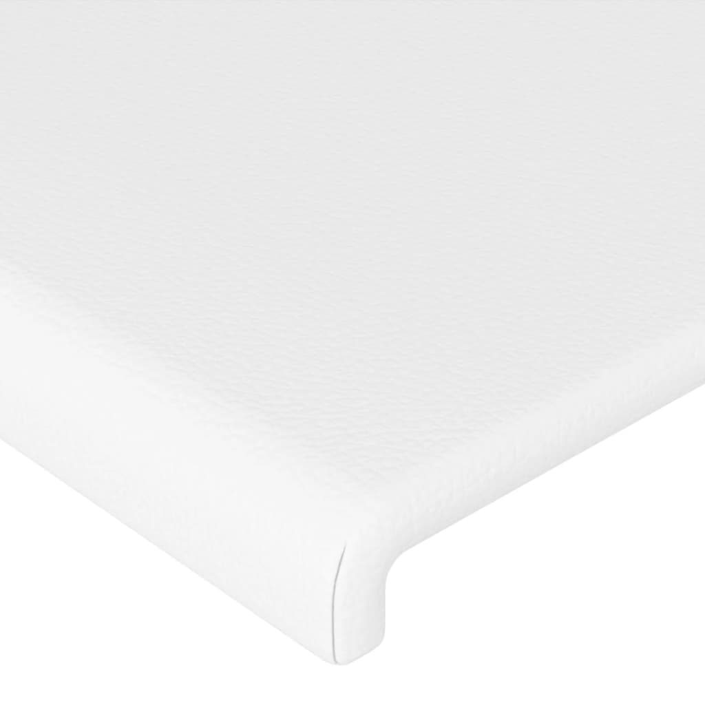 vidaXL Zagłówek biały 90x5x118/128 cm skóra ekologiczna