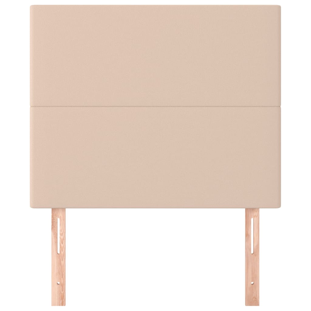 vidaXL Zagłówek cappuccino 90x5x118/128 cm skóra ekologiczna