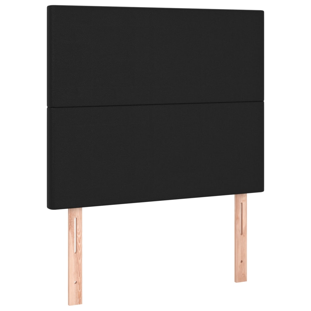 vidaXL Zagłówek czarny 100x5x118/128 cm skóra ekologiczna