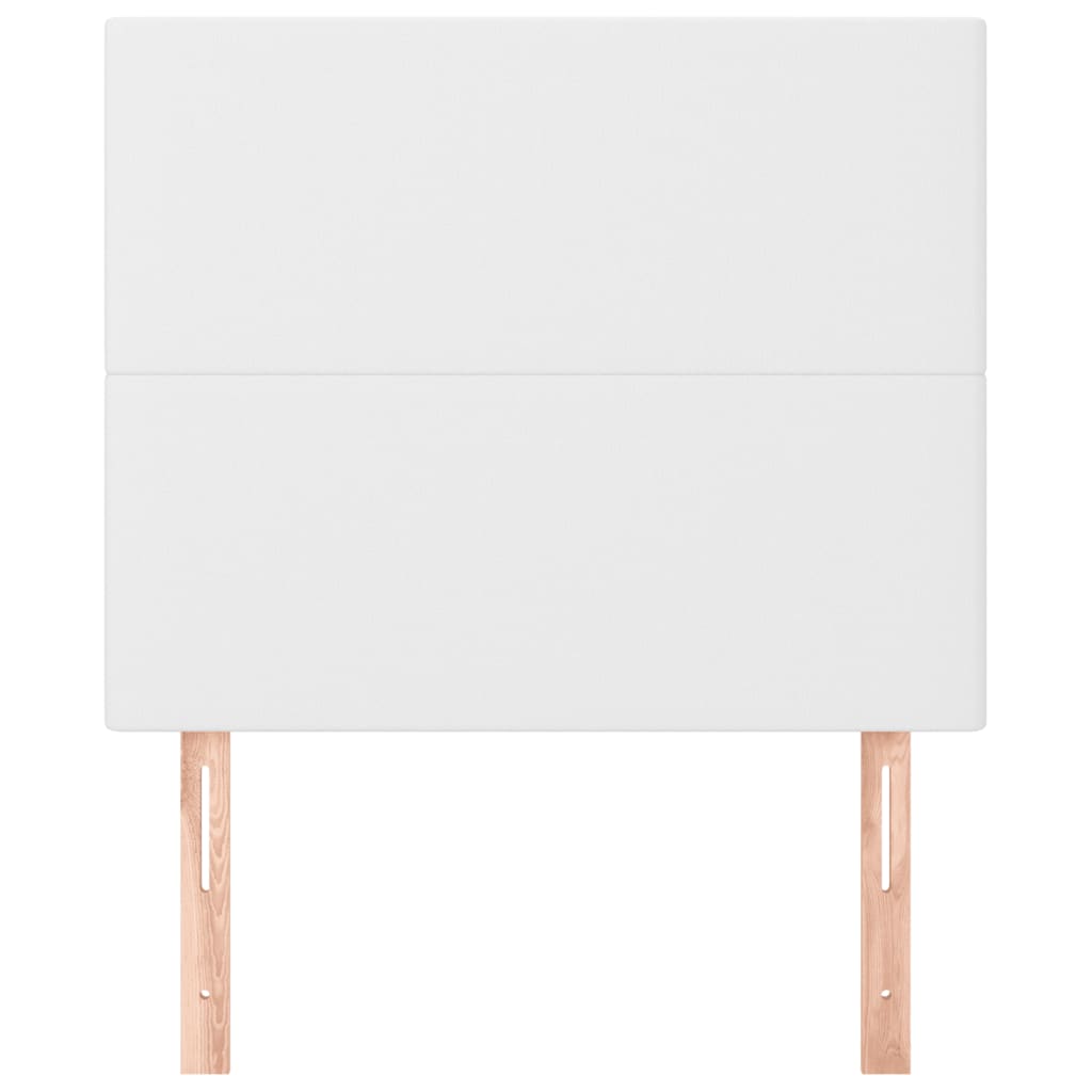 vidaXL Zagłówek biały 100x5x118/128 cm skóra ekologiczna