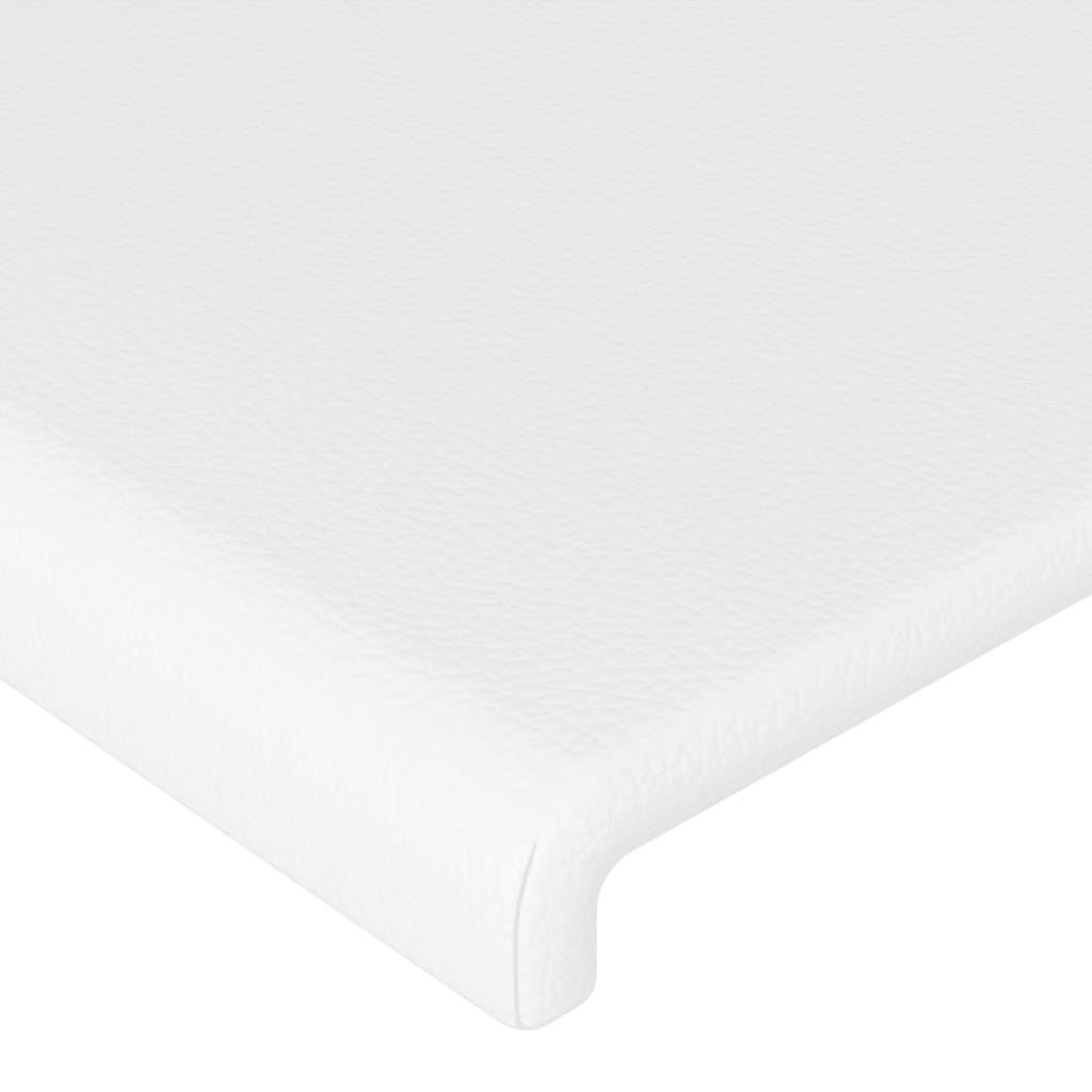 vidaXL Zagłówek biały 100x5x118/128 cm skóra ekologiczna