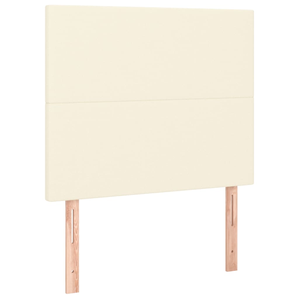 vidaXL Zagłówek kremowy 100x5x118/128 cm skóra ekologiczna