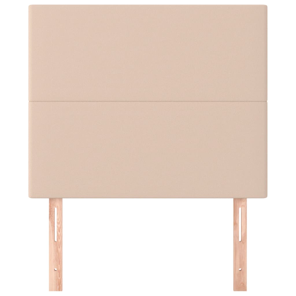 vidaXL Zagłówek cappuccino 100x5x118/128 cm skóra ekologiczna