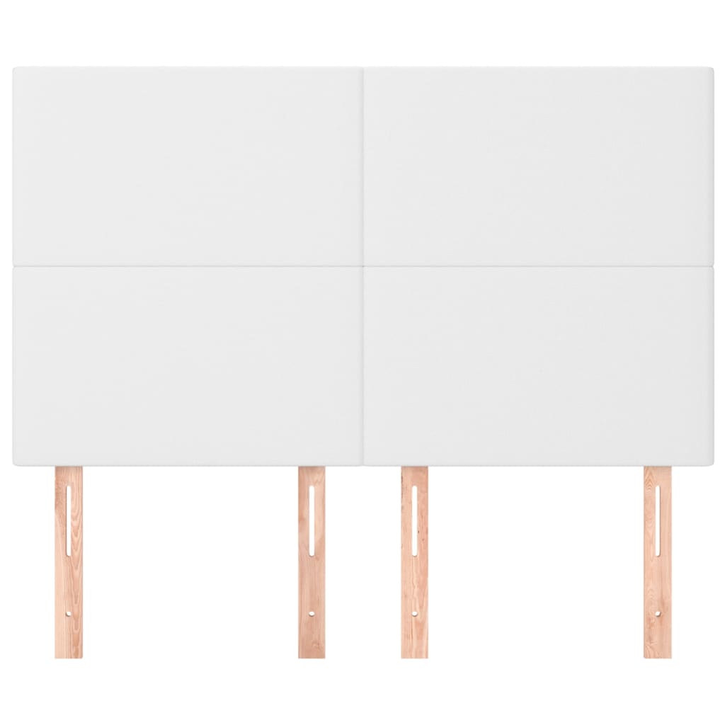 vidaXL Zagłówek biały 144x5x118/128 cm skóra ekologiczna