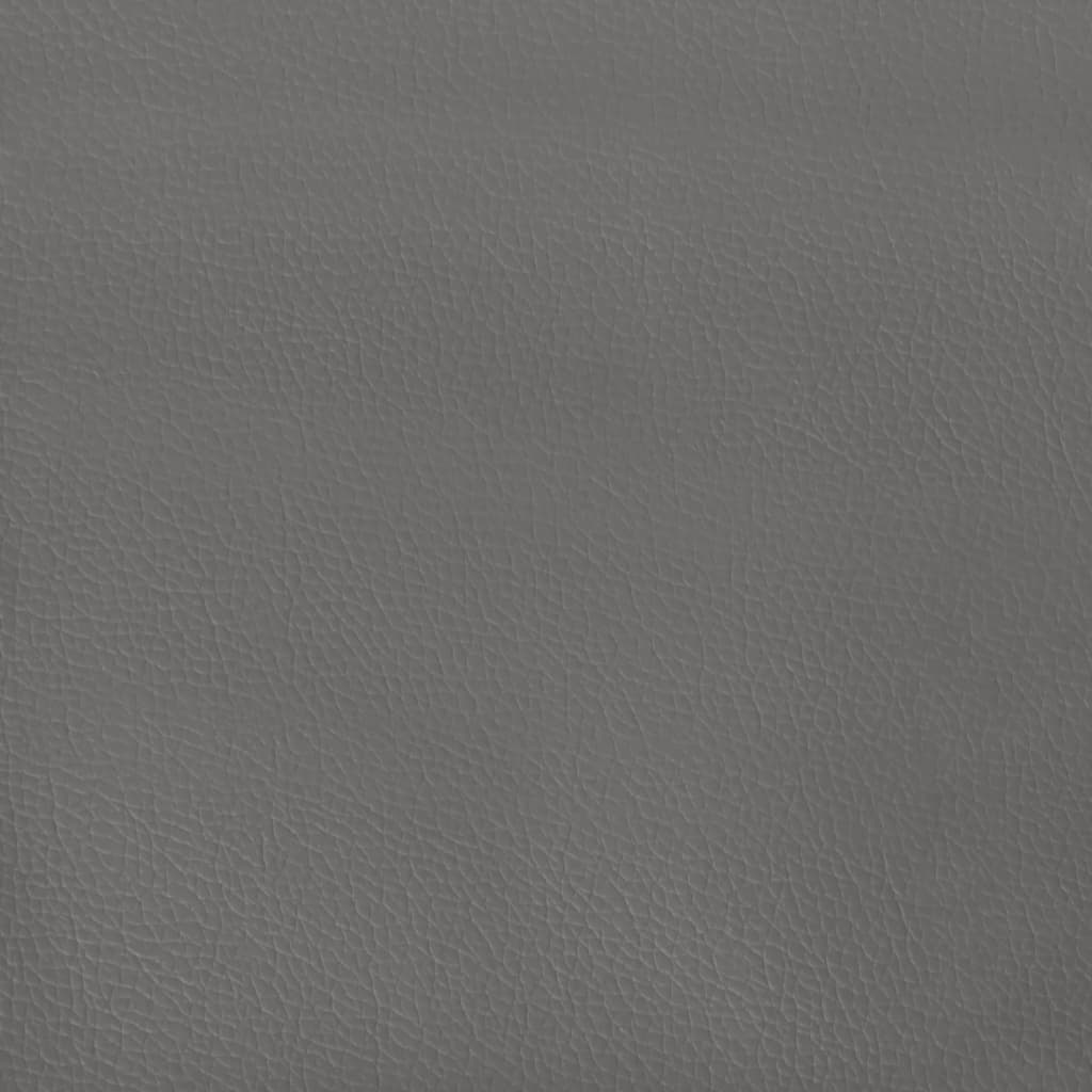 vidaXL Zagłówek szary 144x5x118/128 cm skóra ekologiczna