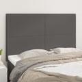 vidaXL Zagłówek szary 144x5x118/128 cm skóra ekologiczna