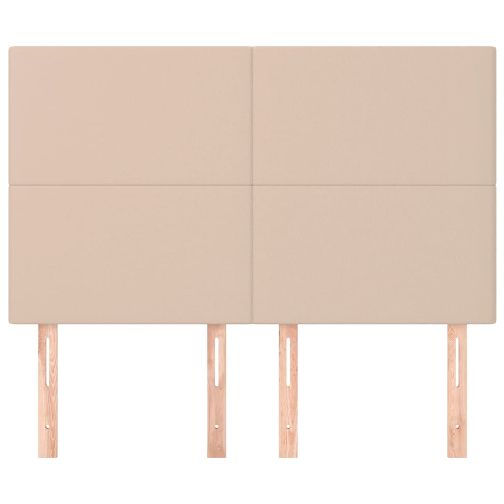 vidaXL Zagłówek cappuccino 144x5x118/128 cm skóra ekologiczna
