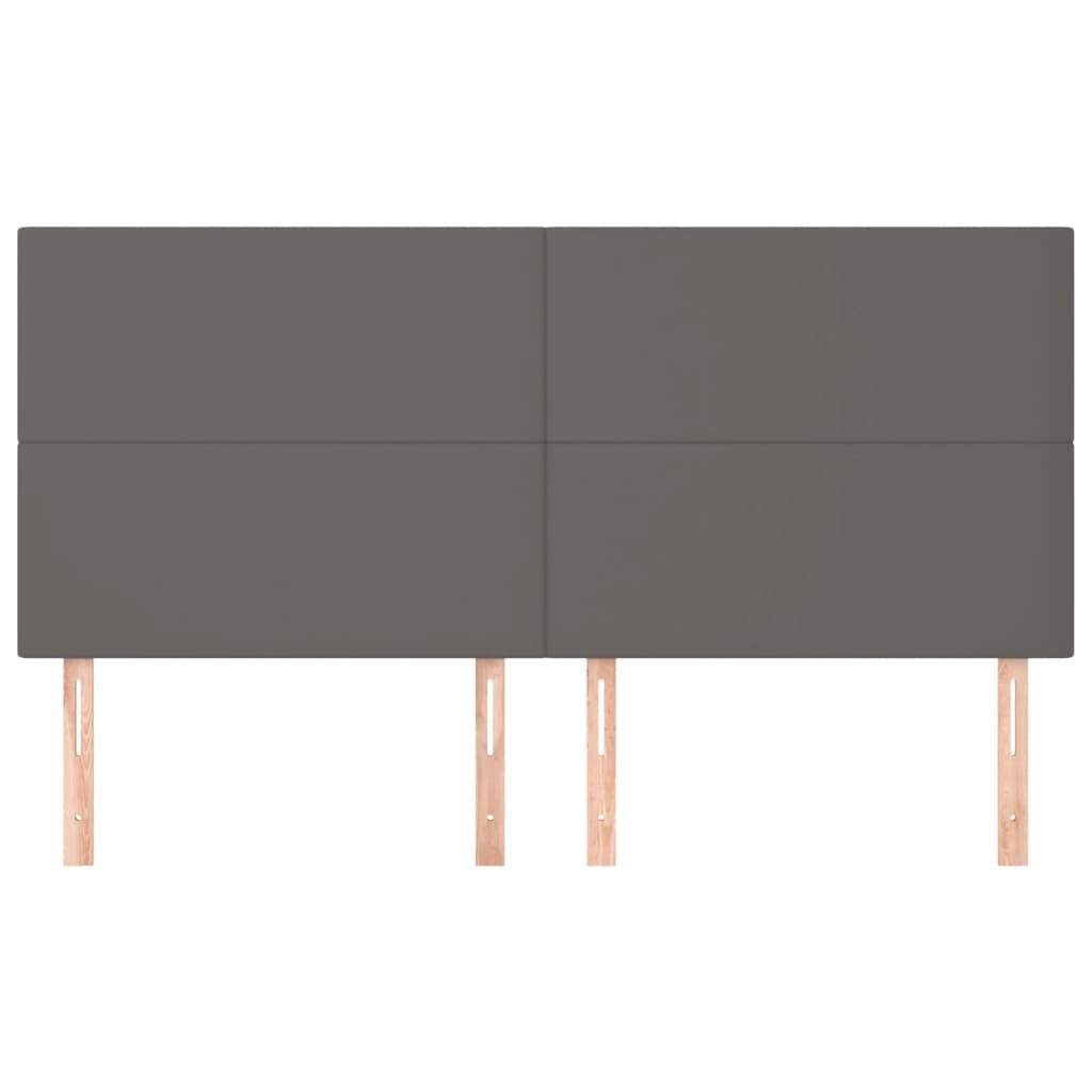 vidaXL Zagłówek szary 160x5x118/128 cm skóra ekologiczna