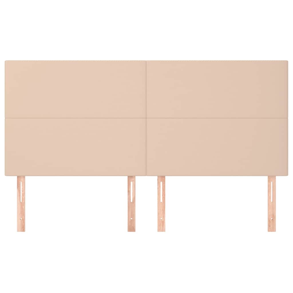 vidaXL Zagłówek cappuccino 160x5x118/128 cm skóra ekologiczna